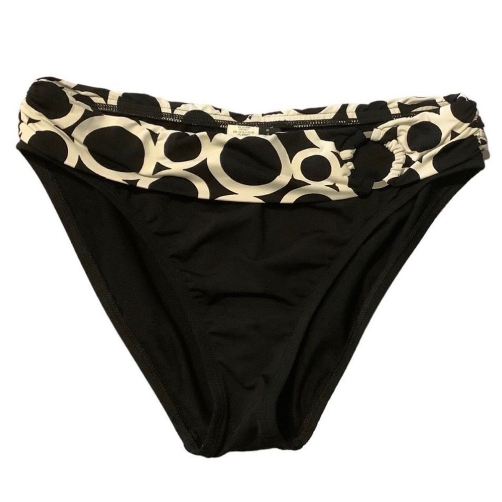 La Blanca Rod Beattie Black White Geometric Circle Bikini Bottoms Size 10